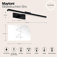 Maytoni Modern Bris Подсветка цвет: черный MIR008WL-L12B4K