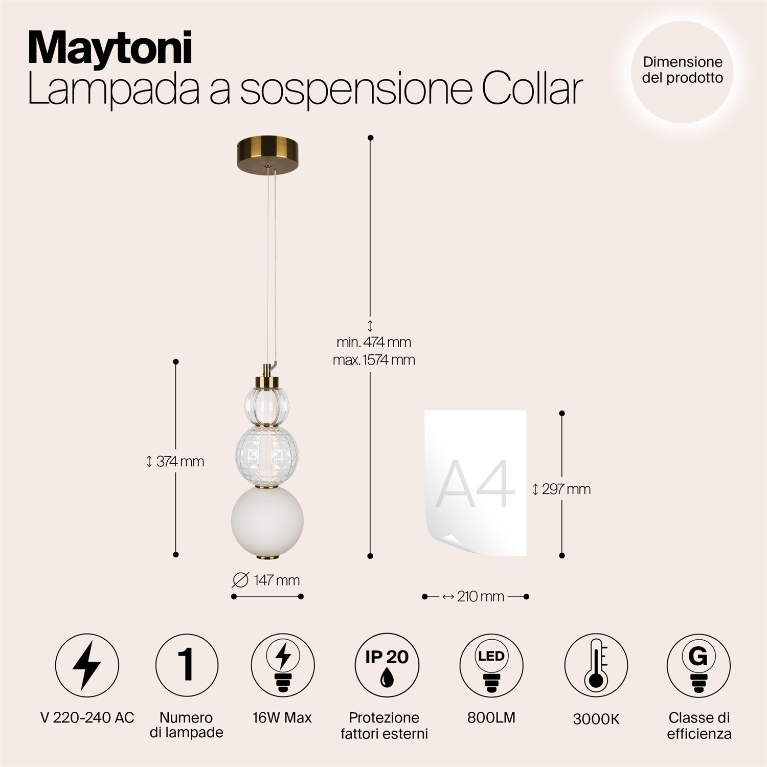 Maytoni Modern Collar Подвесной светильник цвет: золото P069PL-L16G3K