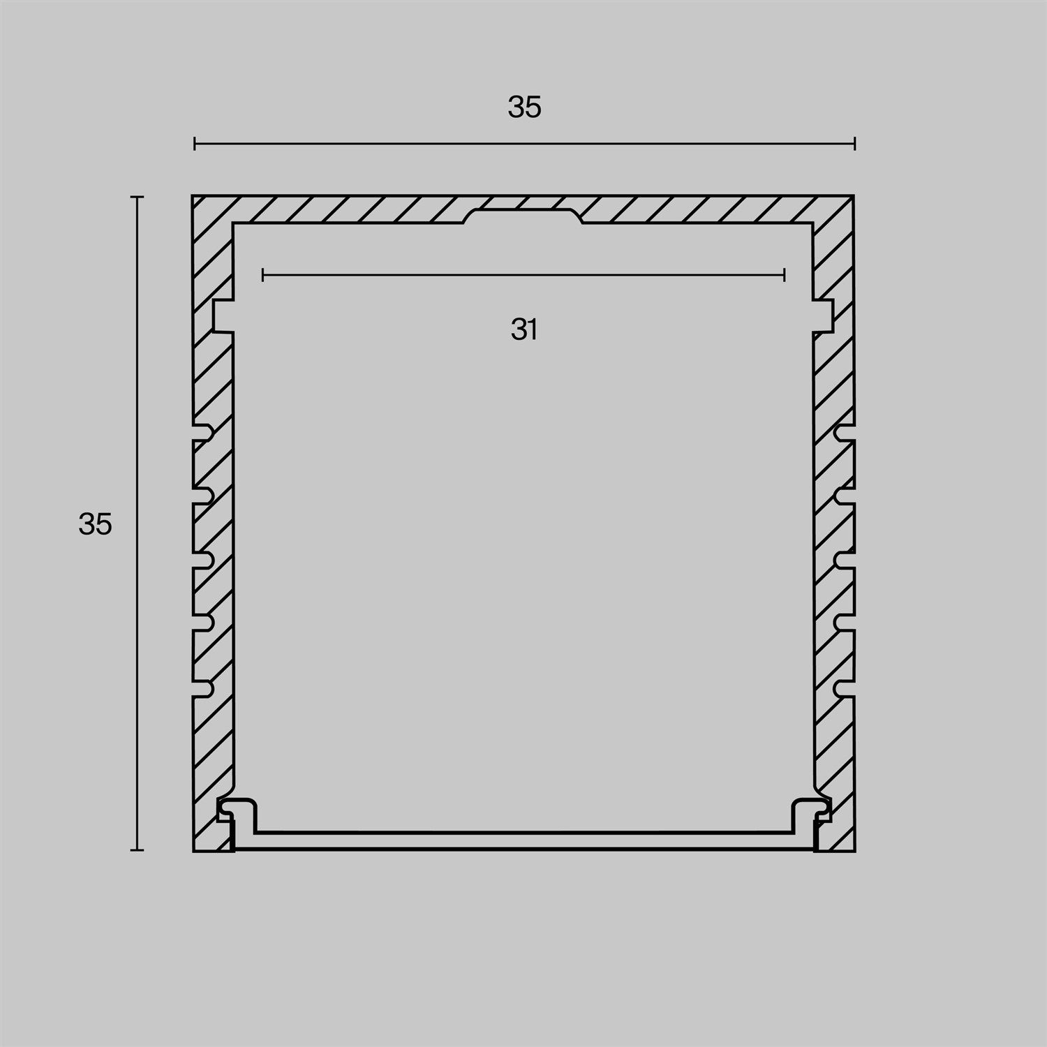 Maytoni Led Strip Профиль ALM-3535A-S-2M