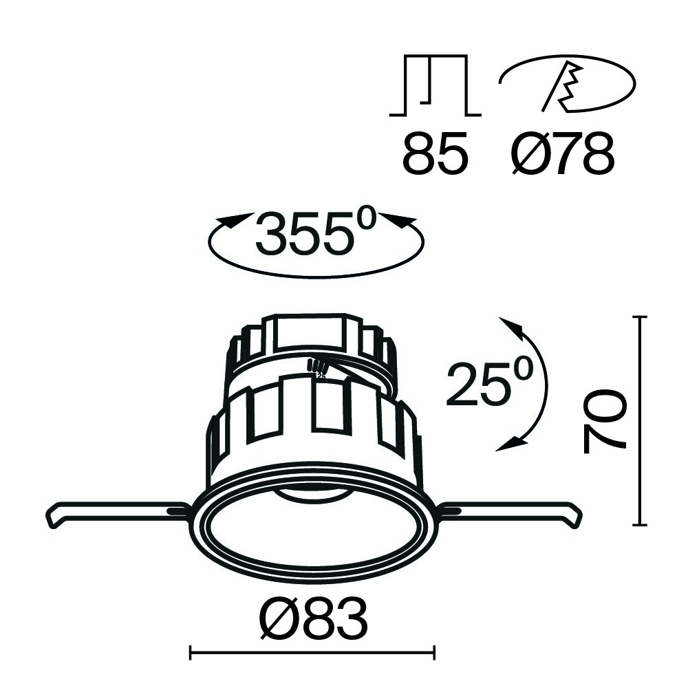 Maytoni Technical Wise Встраиваемый светильник цвет: белый DL057-10W3K-W