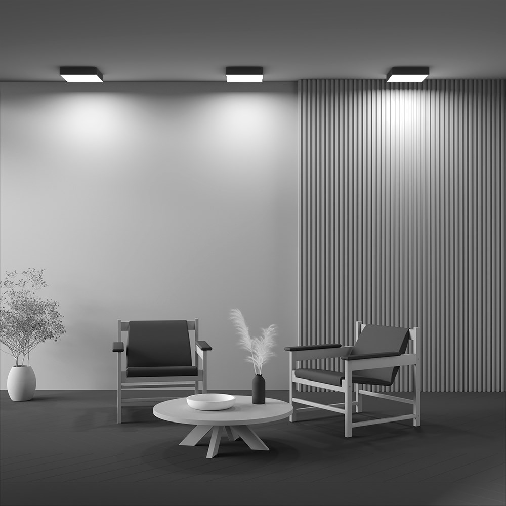 Maytoni Technical Zon Потолочный светильник цвет: черный C032CL-36W4K-SQ-B