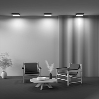 Maytoni Technical Zon Потолочный светильник цвет: черный C032CL-36W4K-SQ-B