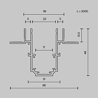Maytoni Technical Busbar trunkings Exility Шинопровод встраиваемый цвет: черный TRX034LS-222B