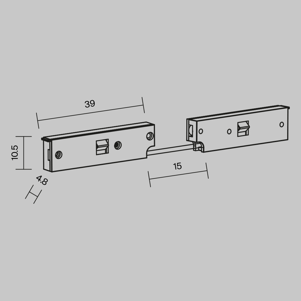 Maytoni Technical Коннектор питания угловой 3см Levity TRA184CPC-1B-3