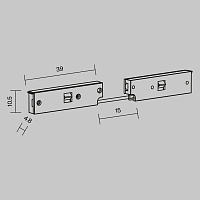 Maytoni Technical Коннектор питания угловой 3см Levity TRA184CPC-1B-3