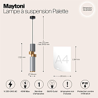 Maytoni Modern Palette Подвесной светильник цвет: черный MOD303PL-01CFL2
