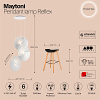 Maytoni Modern Reflex Подвесной светильник цвет: белый MOD154PL-L6W3K1