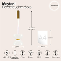 Maytoni Modern Kyoto Подвесной светильник цвет: золото MOD178PL-L11G3K