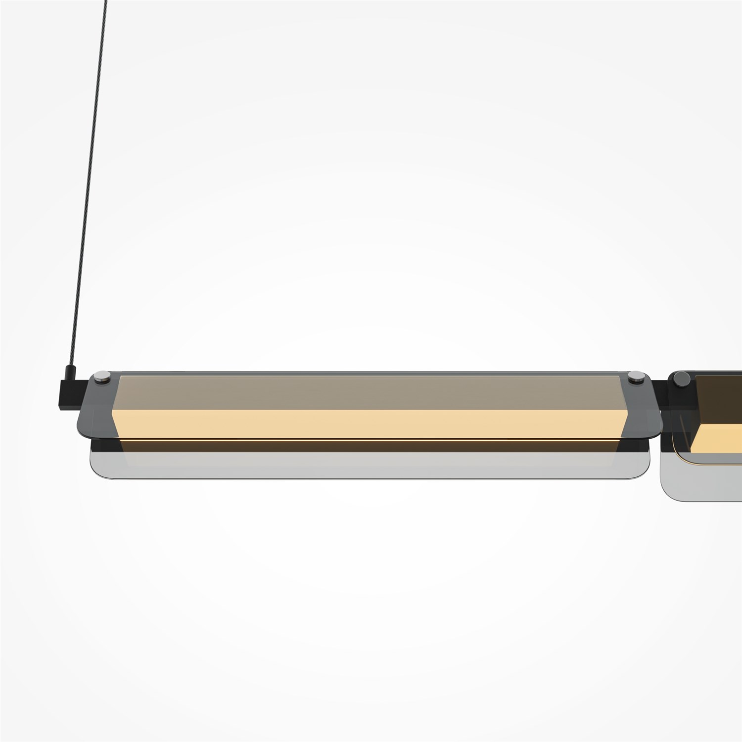 Maytoni Modern Flat Подвесной светильник цвет: черный и латунь MOD296PL-L20BS3K