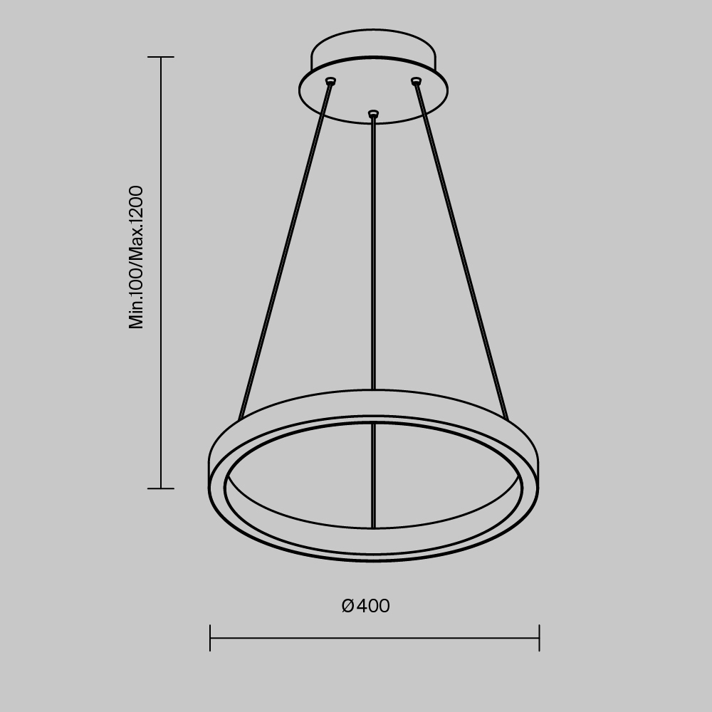 Maytoni Modern Rim Подвесной светильник цвет: черный MOD058PL-L22BK