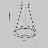 Maytoni Modern Rim Подвесной светильник цвет: черный MOD058PL-L22BK