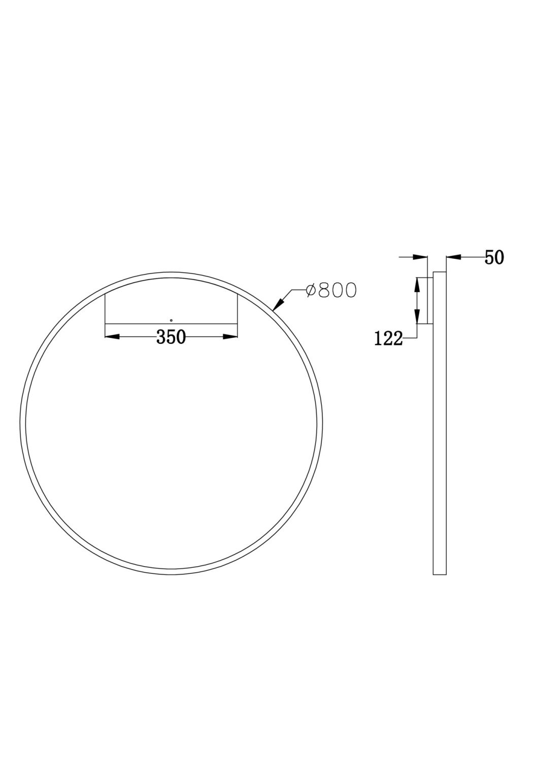 Maytoni Modern Rim Настенный светильник (бра) цвет: латунь MOD058WL-L50BS4K