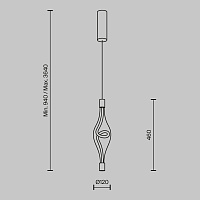 Maytoni Modern Loop Подвесной светильник цвет: латунь MOD290PL-L14BS3K