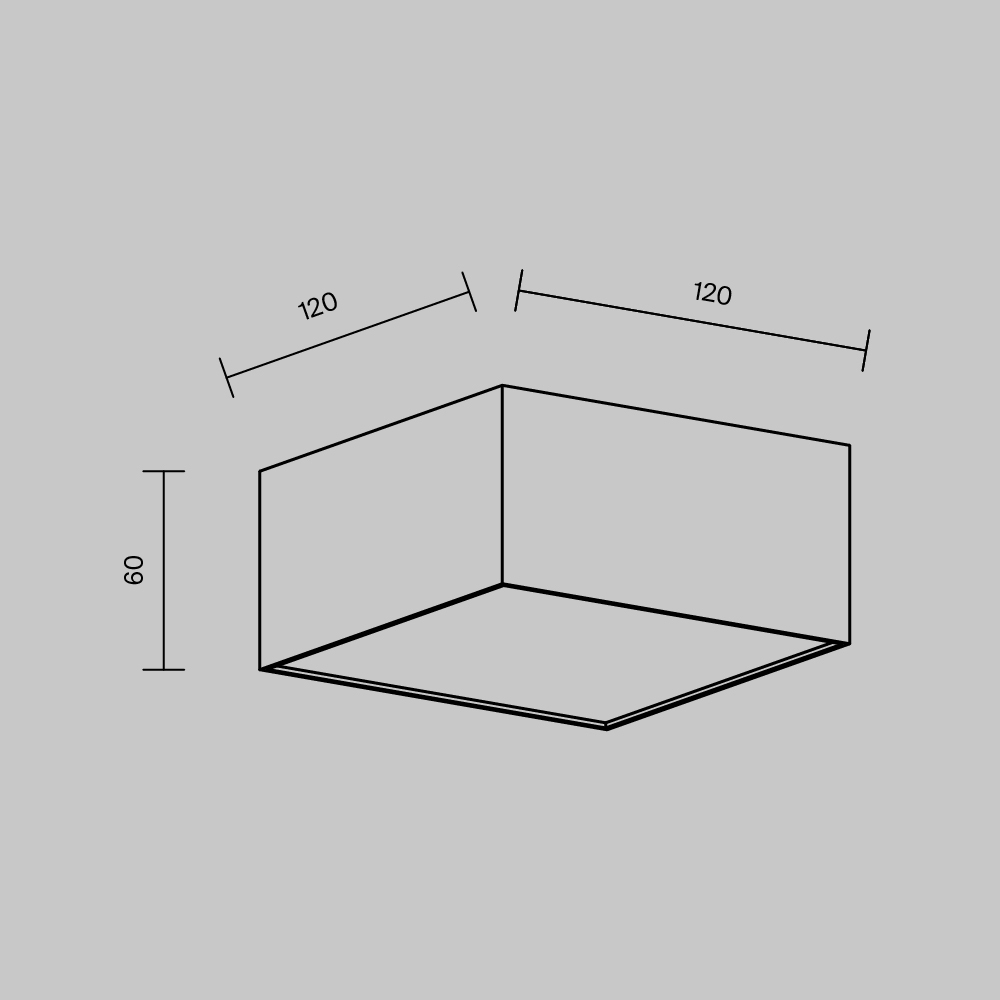 Maytoni Technical Zon Потолочный светильник цвет: белый C032CL-12W4K-SQ-W