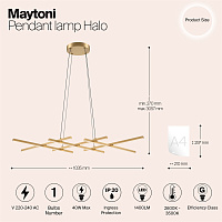 Maytoni Modern Halo Подвесной светильник цвет: латунь MOD244PL-L50BSK