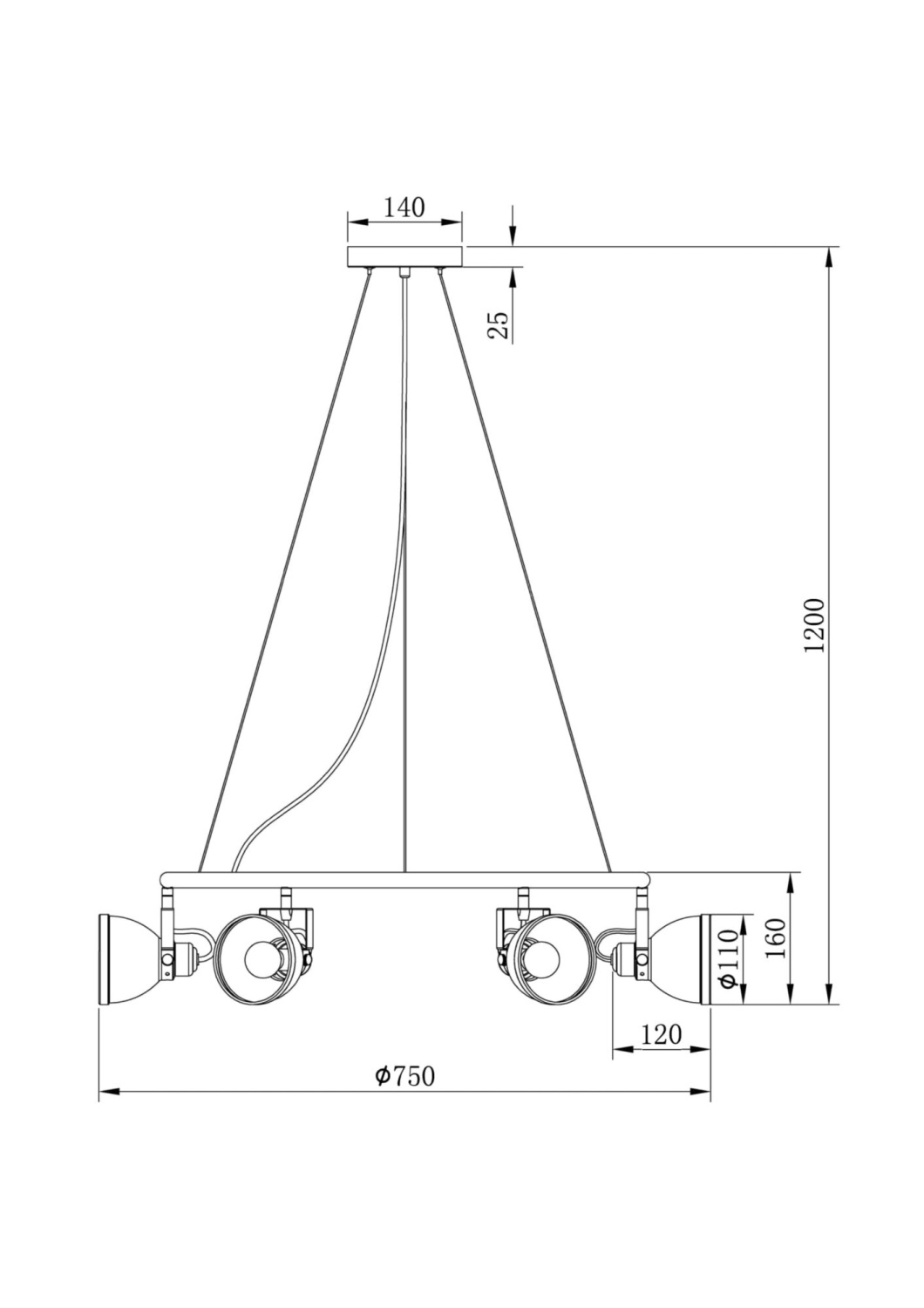Freya Loft Roslyn Подвесной светильник цвет: белый FR4003PL-06W