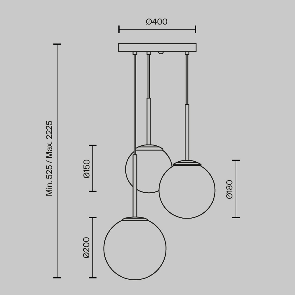 Maytoni Modern Basic form Подвесной светильник цвет: черный MOD321PL-03B