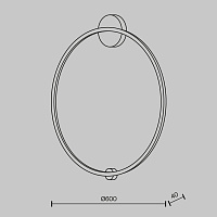 Maytoni Modern Halo Настенный светильник (бра) цвет: латунь MOD005WL-L35BSK