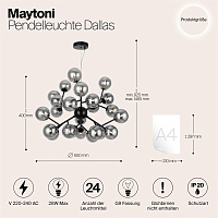 Maytoni Modern Dallas Подвесной светильник цвет: черный MOD545PL-24B