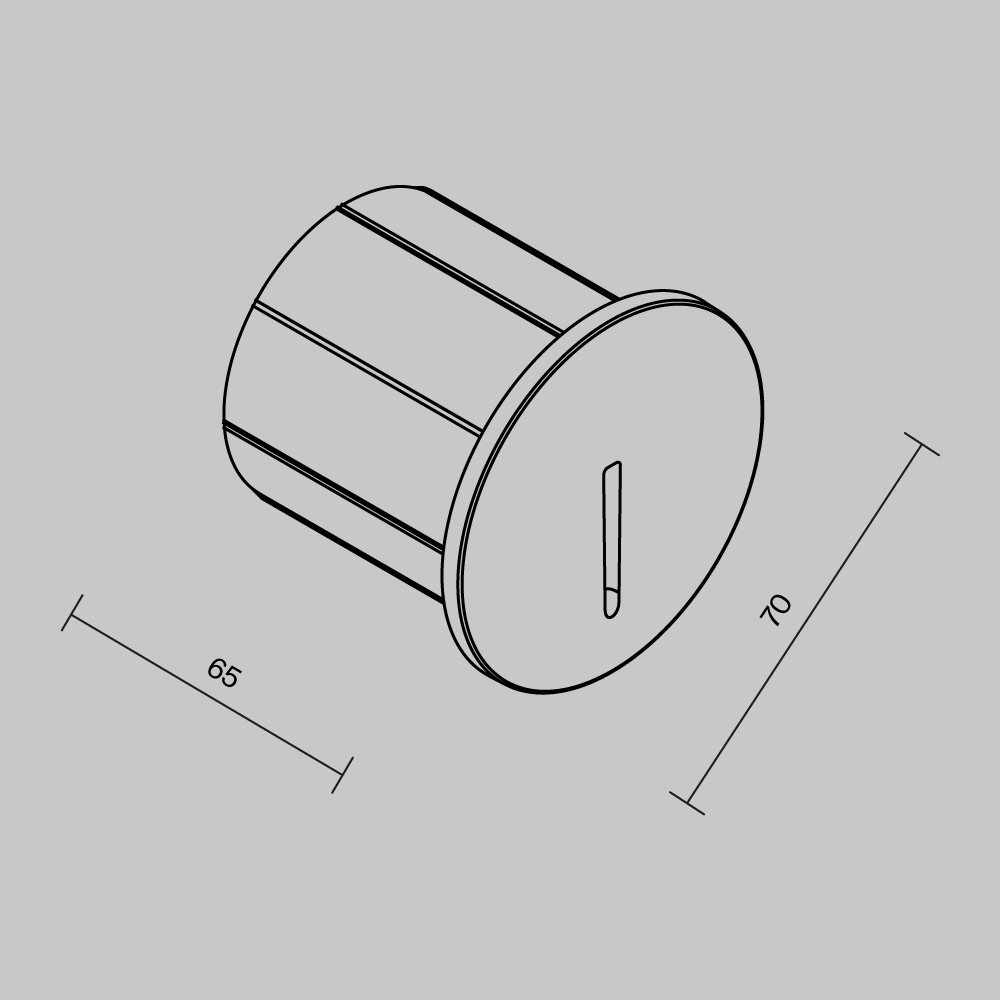 Maytoni Outdoor Lock Подсветка для лестниц цвет: черный O014SL-L3B3K