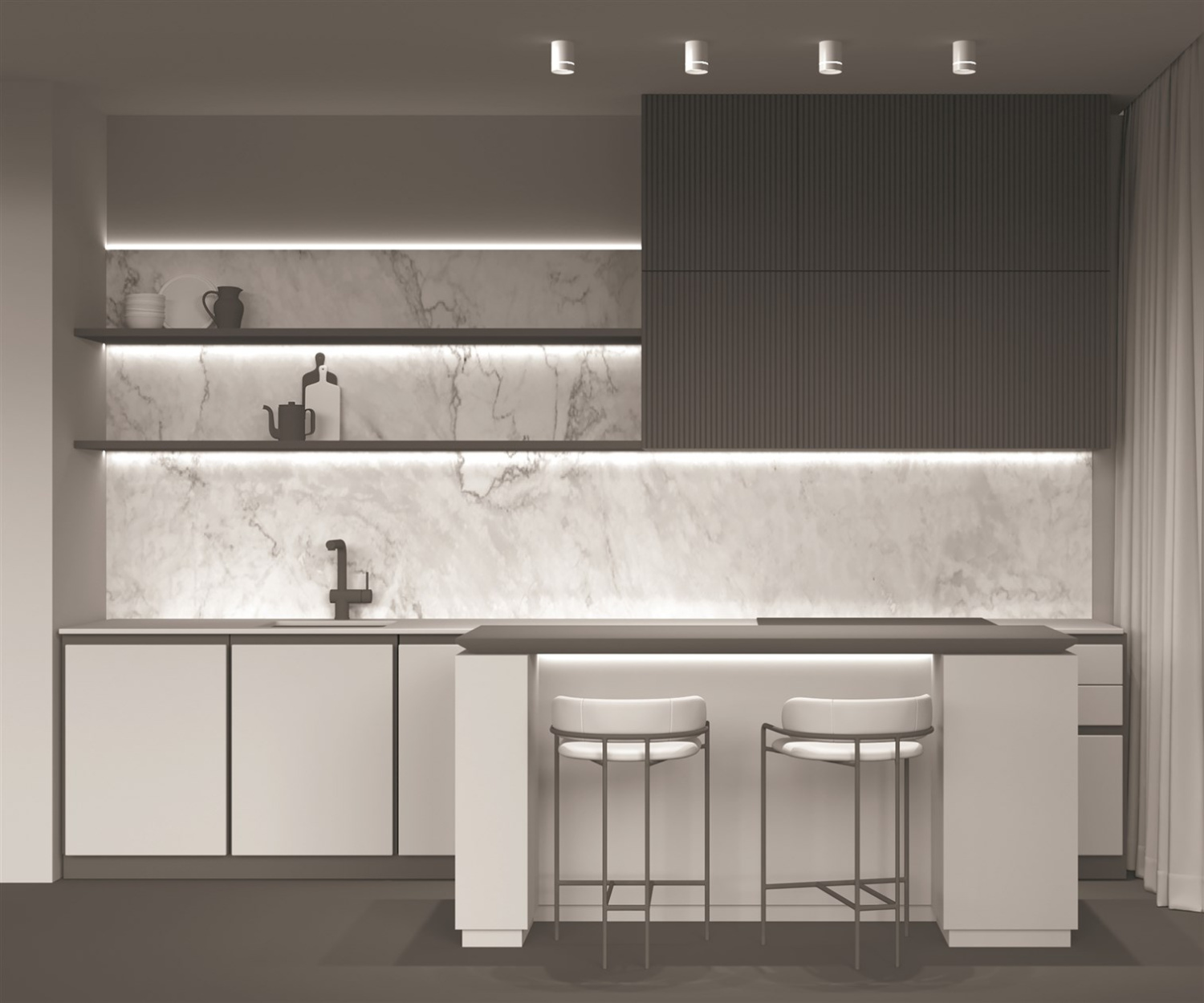 Maytoni Technical Orlo Потолочный светильник цвет: белый C085CL-9W4K-W