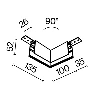 Maytoni Technical Коннектор угловой Exility накладной белый TRA034HCL-41W