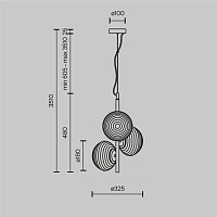 Maytoni Modern Reels Подвесной светильник цвет: золото MOD268PL-03G