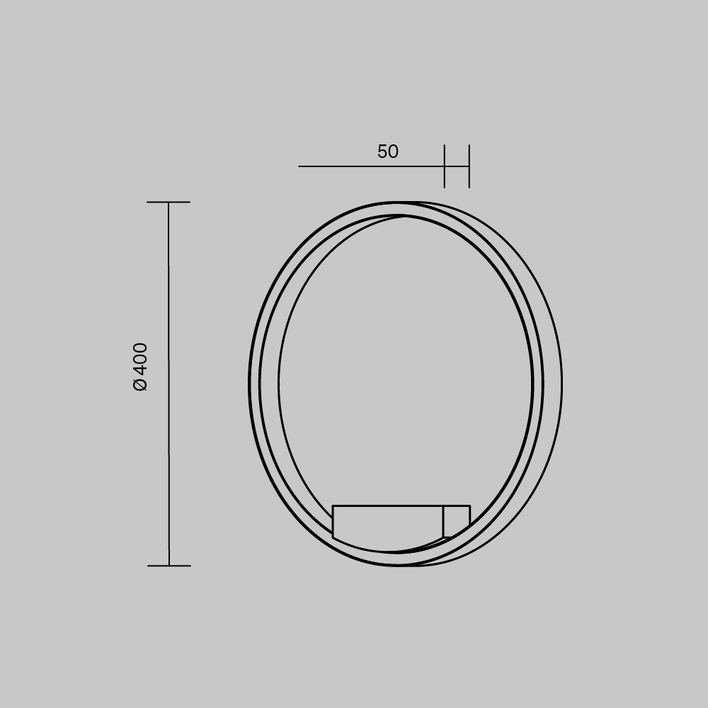 Maytoni Modern Rim Настенный светильник (бра) цвет: черный MOD058WL-L25BK