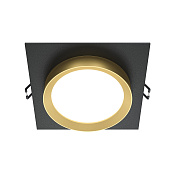 Maytoni Technical Hoop Встраиваемый светильник цвет: черный с золотом DL086-GX53-SQ-BG
