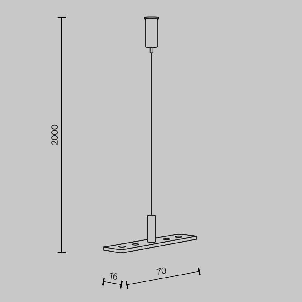 Maytoni Technical Тросовый подвес Basity, 2 шт TRA172SW-R-1B