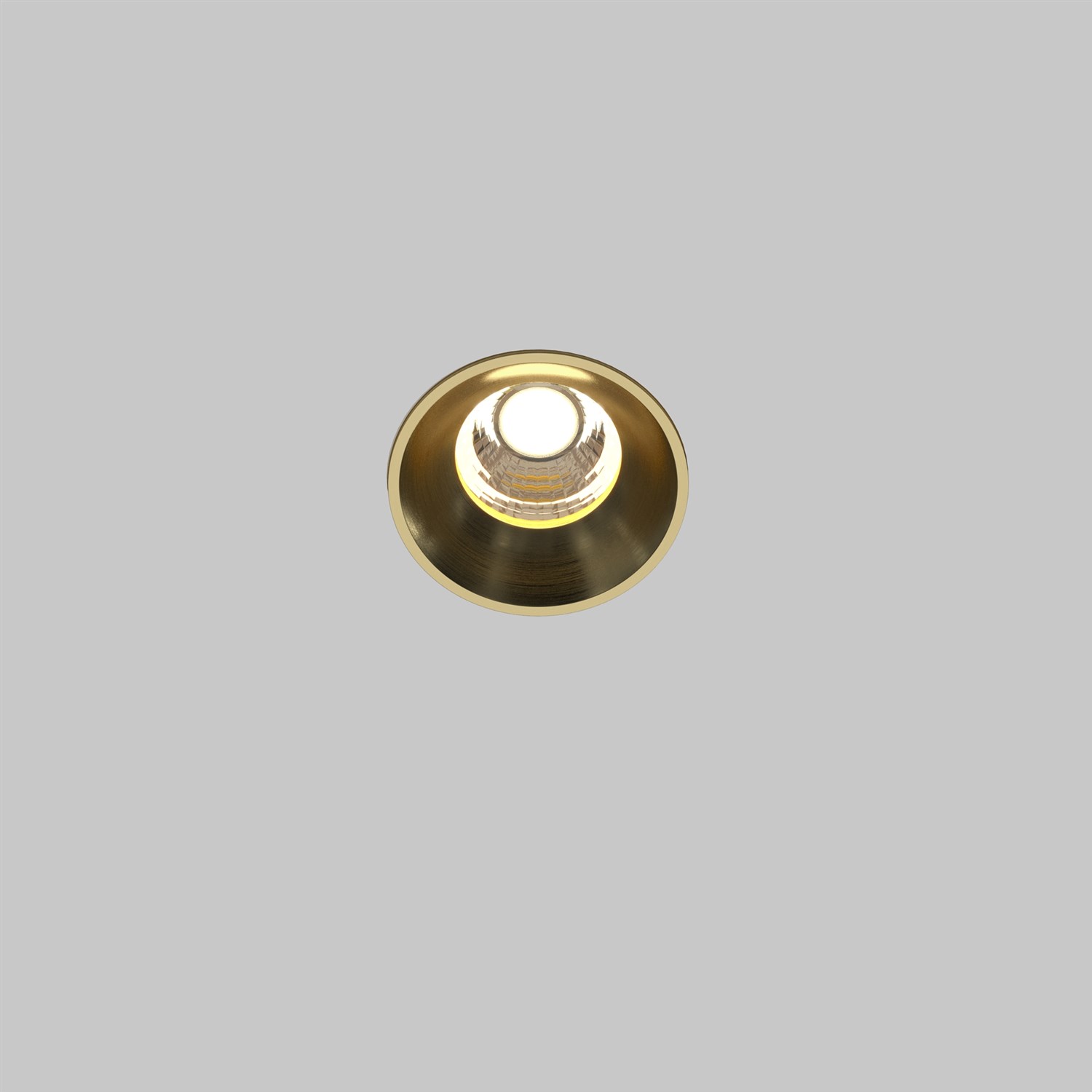 Maytoni Technical Round Встраиваемый светильник цвет: латунь DL058-7W3K-TRS-BS