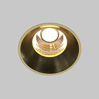 Maytoni Technical Round Встраиваемый светильник цвет: латунь DL058-7W3K-TRS-BS