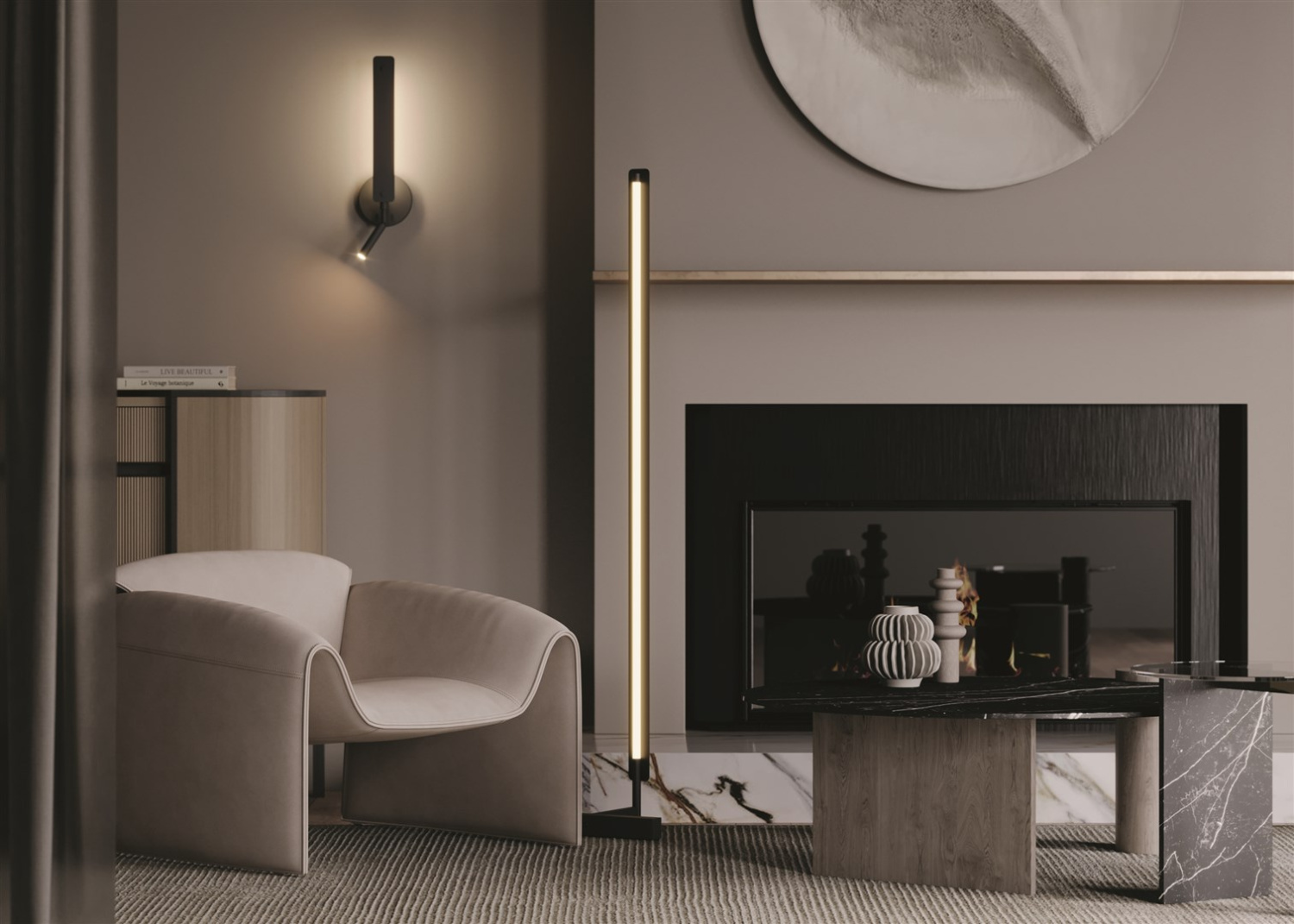 Maytoni Modern Combo Настенный светильник (бра) цвет: черный MOD214WL-L8B3K