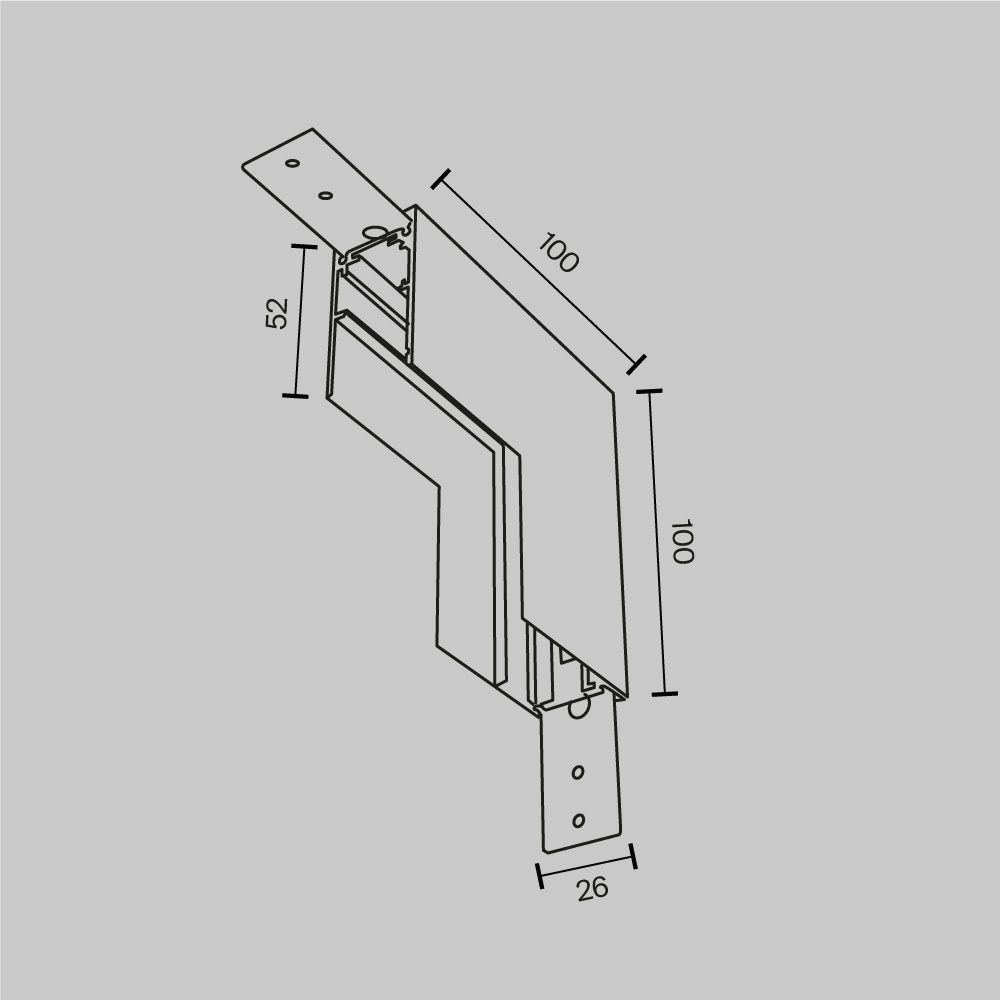 Maytoni Technical Коннектор внутренний Exility накладной белый TRA034ICL-41W