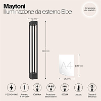 Maytoni Outdoor Elbe Ландшафтный светильник цвет: графит O424FL-L10GF