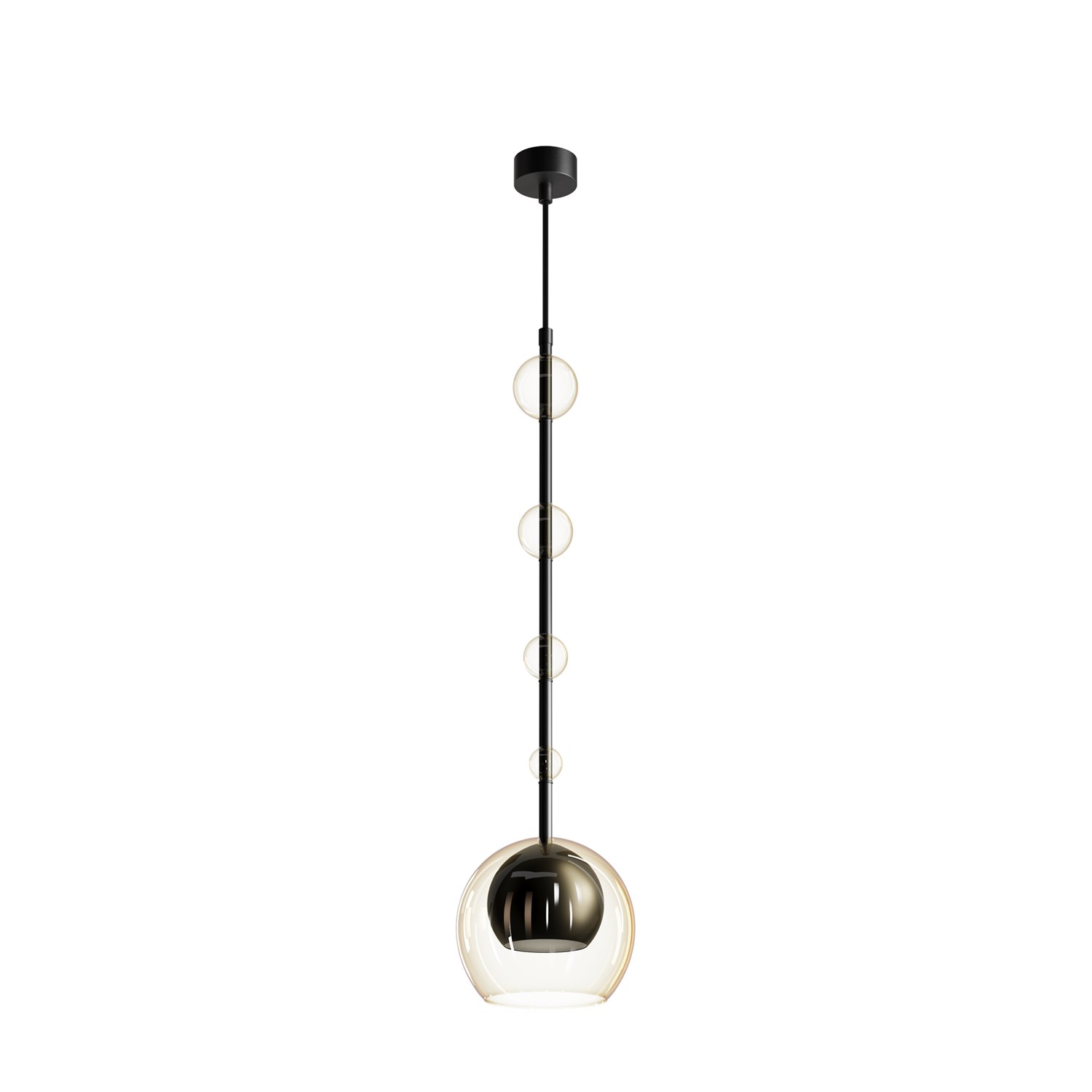 Maytoni Modern Ros Подвесной светильник цвет: черный/янтарный MOD227PL-01B1