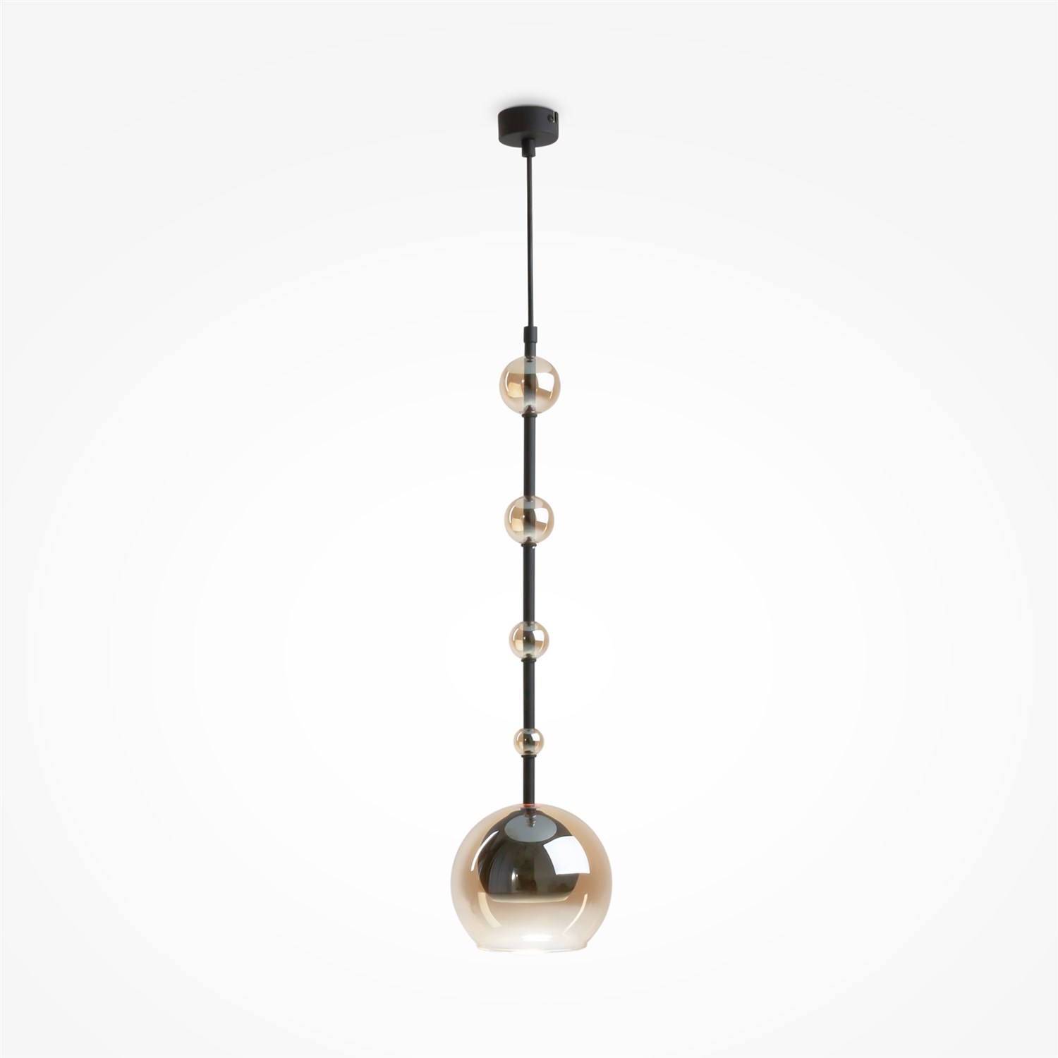 Maytoni Modern Ros Подвесной светильник цвет: черный/янтарный MOD227PL-01B1