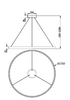 Maytoni Modern Rim Подвесной светильник цвет: черный MOD058PL-L65B3K