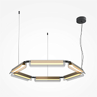 Maytoni Modern Flat Подвесной светильник цвет: черный и латунь MOD296PL-L60BS3K