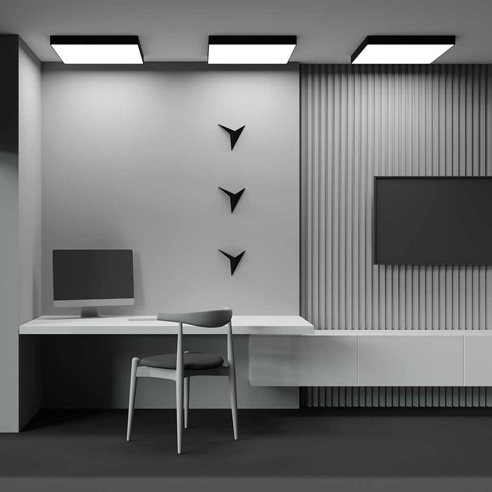 Maytoni Technical Zon Потолочный светильник цвет: черный C032CL-90W3K-SQ-B