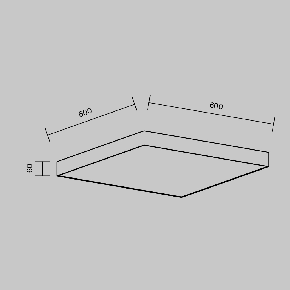 Maytoni Technical Zon Потолочный светильник цвет: черный C032CL-90W3K-SQ-B