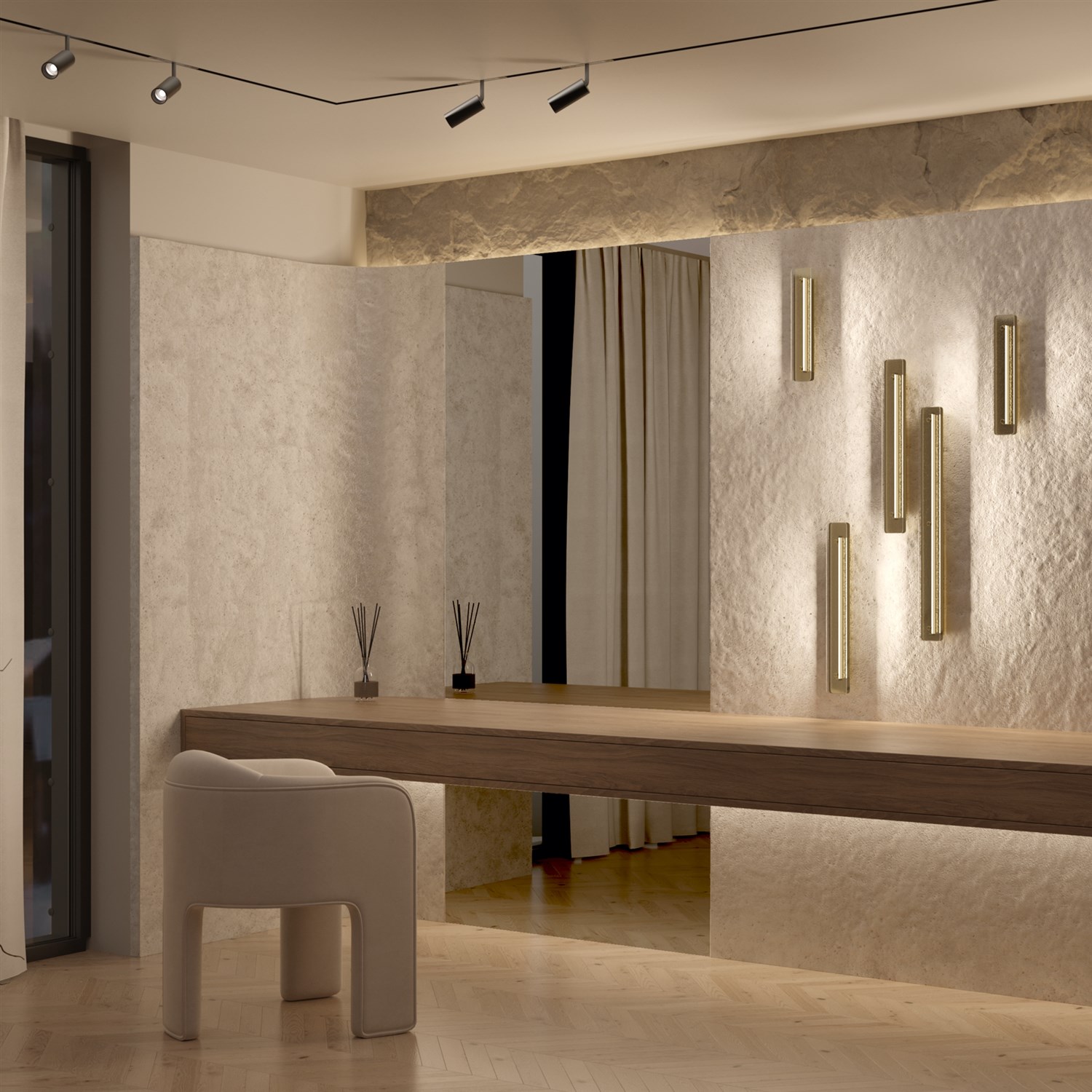 Maytoni Modern Maya Настенный светильник (бра) цвет: золото P091WL-L7G3K