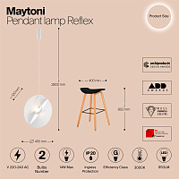 Maytoni Modern Reflex Подвесной светильник цвет: белый MOD154PL-L6W3K