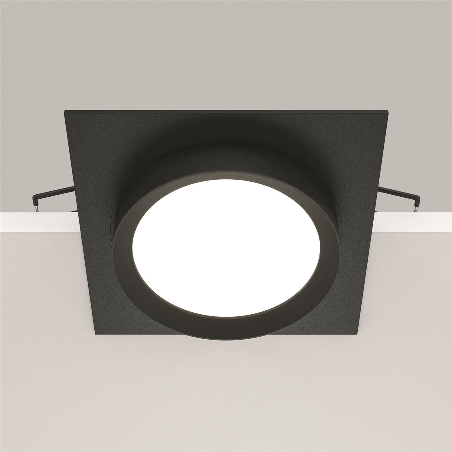 Maytoni Technical Hoop Встраиваемый светильник цвет: черный DL086-GX53-SQ-B