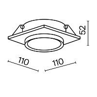 Maytoni Technical Hoop Встраиваемый светильник цвет: черный DL086-GX53-SQ-B