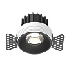 Maytoni Technical Round Встраиваемый светильник цвет: черный DL058-12W4K-TRS-B