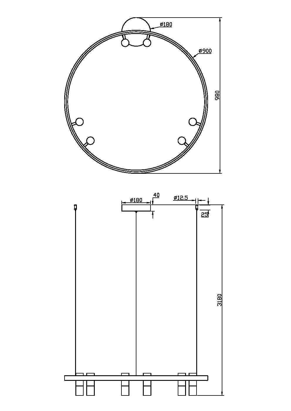Maytoni Modern Satellite Подвесной светильник цвет: черный MOD102PL-L42BK