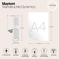Maytoni Modern Dynamics Настенный светильник (бра) цвет: белый MOD326WL-02W