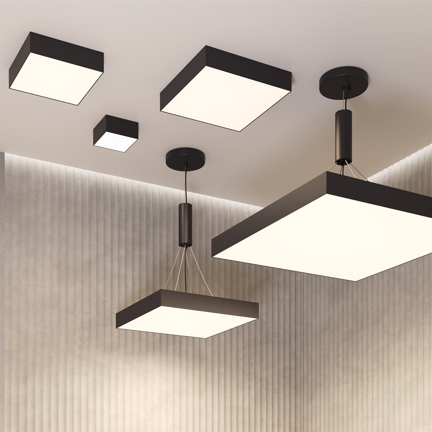 Maytoni Technical Zon Потолочный светильник цвет: черный C032CL-90W4K-SQ-B