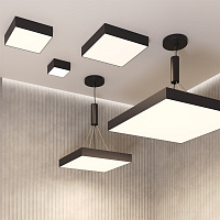 Maytoni Technical Zon Потолочный светильник цвет: черный C032CL-90W4K-SQ-B